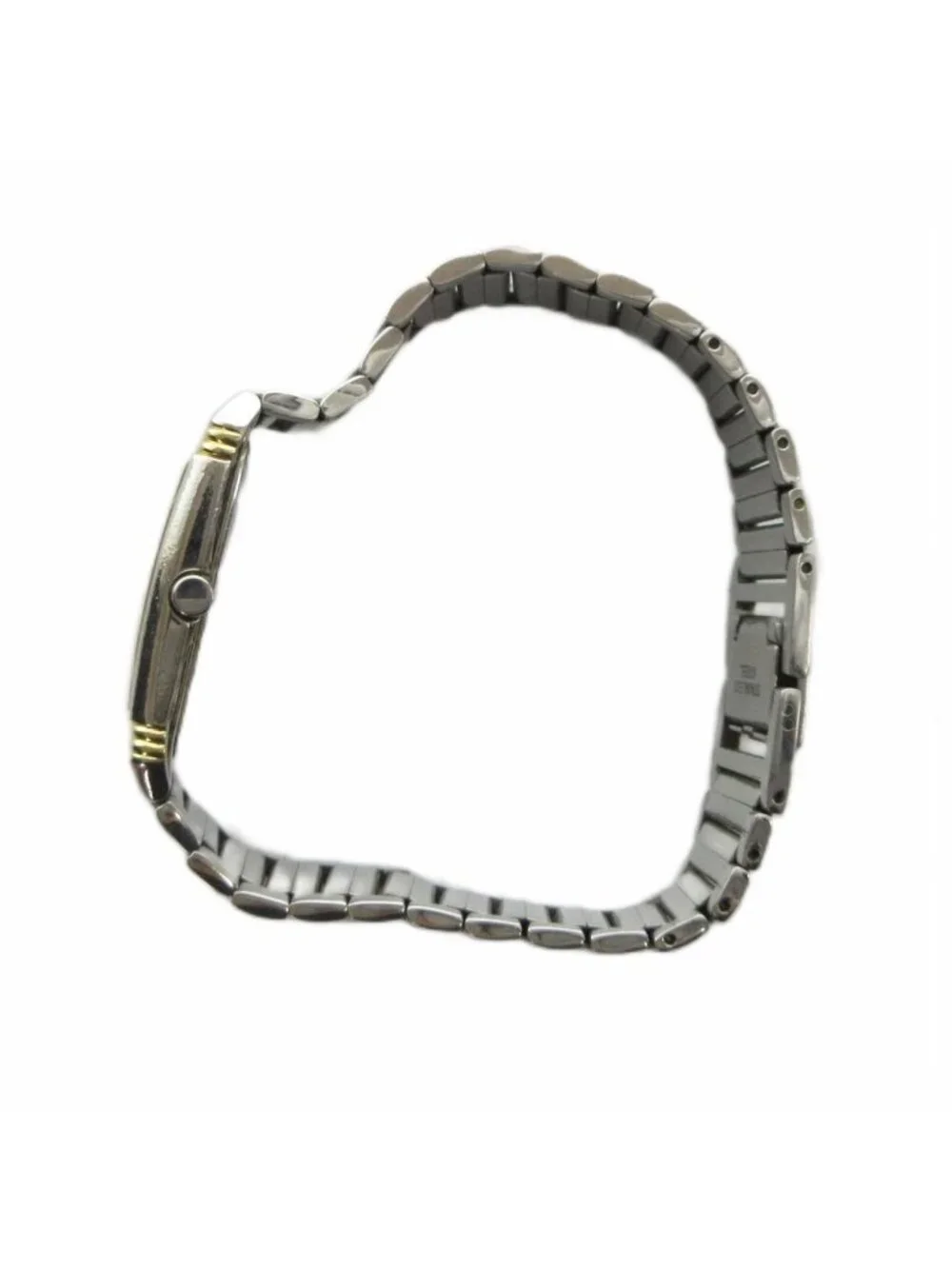 Saint Laurent Watch Quartz Square Logo Silver